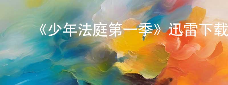曹文平发布《少年法庭第一季》迅雷下载/在线观看-犯罪历史-美剧天堂